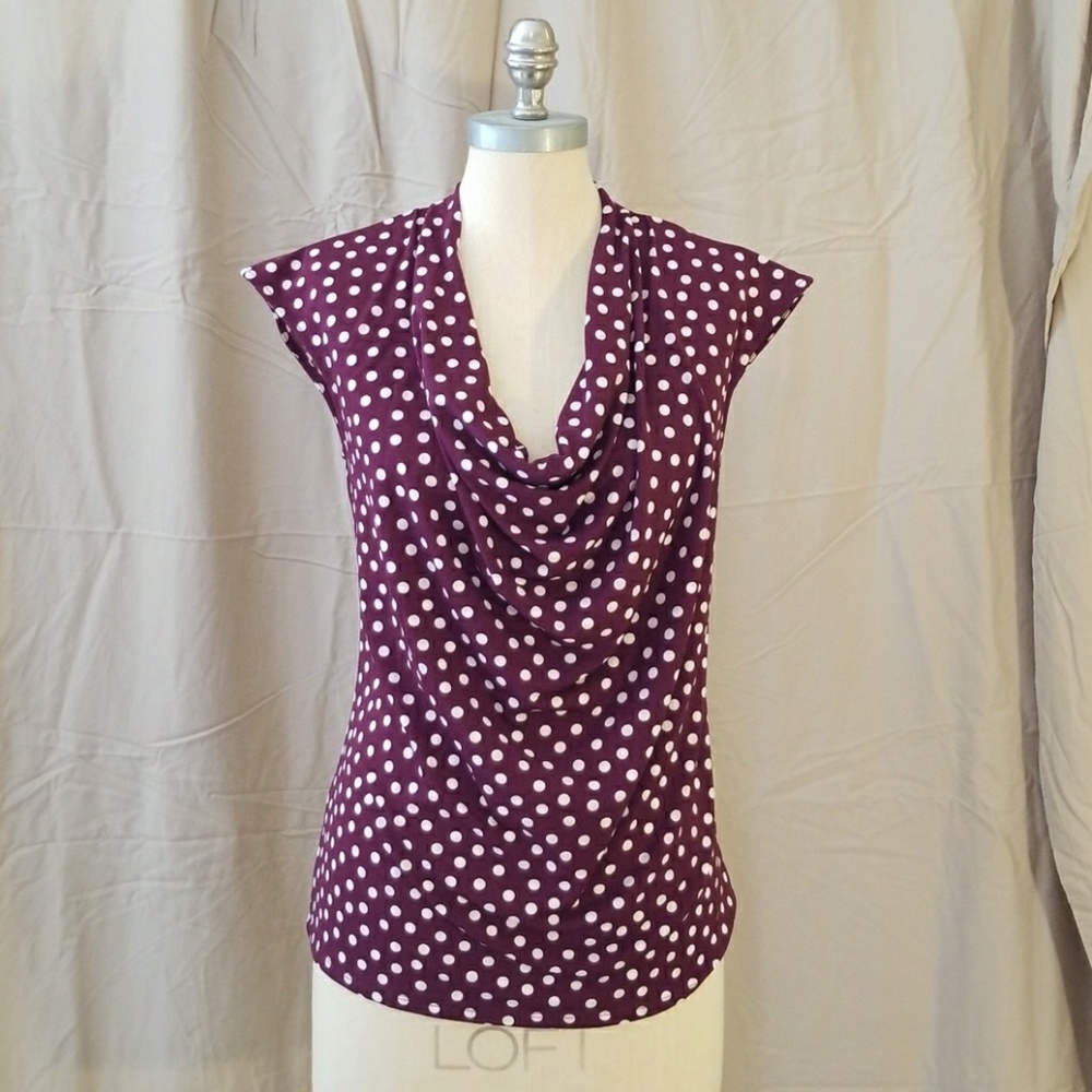 Ann Taylor Cowl-neck shell